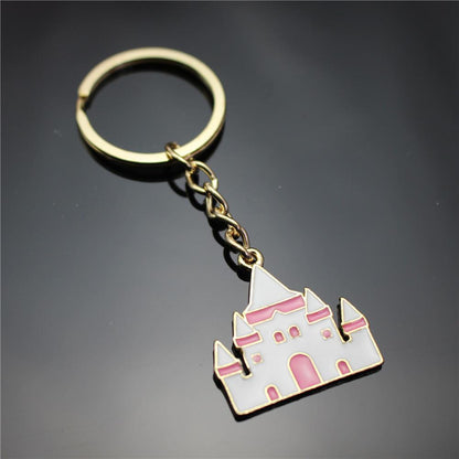 Dream Castle Pendant Keychain Drop Oil HD Effect Exquisite Pendant Gift Mixed Batch