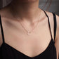 Personality Fashion Ladies Jewelry Simple Empty Circle Geometric Pendant Necklace Exquisite Clavicle Chain