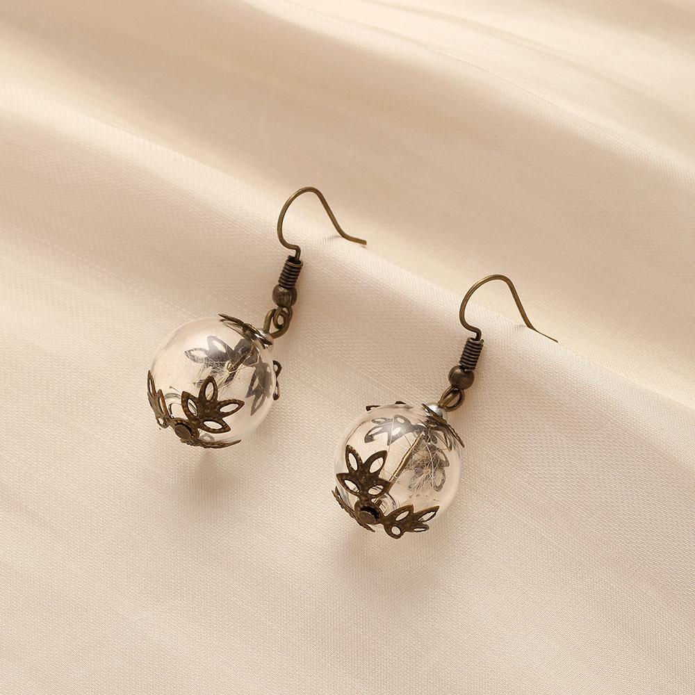 European Style Creative Personality DIY Handmade Ladies Popular Plant Seed Earrings