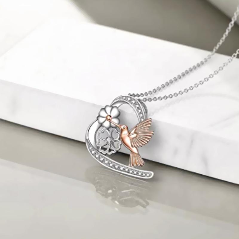 Jewelry Fashion Summer Daisy Bird Pendant Necklace Female Niche Design Sense Flower Jewelry