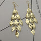 Three-dimensional sequins surface rhombus leaf long earrings metal earrings street stall accessories