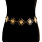 Jewelry personalized metal chain sun smiley face decoration waist chain female ins dress coat belt