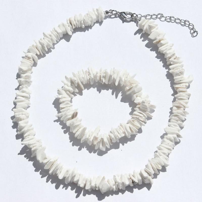 Fashion Natural Broken Shell Necklace Personality Hand Wear Irregular Shell Necklace Clavicle Chain