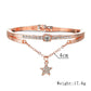 Bracelet rose gold five-pointed star diamond metal women's bracelet literary student bracelet jewelry