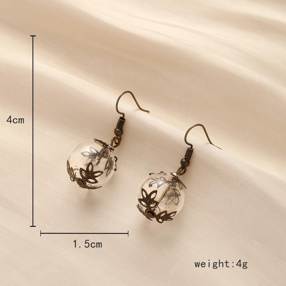 European Style Creative Personality DIY Handmade Ladies Popular Plant Seed Earrings