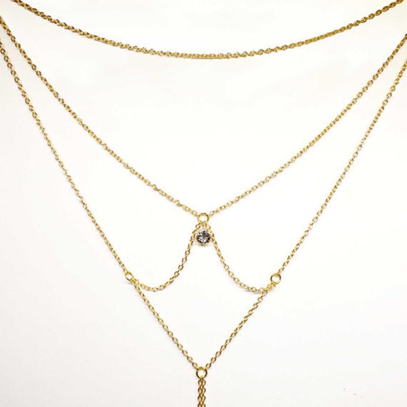 Jewelry Summer Clothes Accessories Fashion Street Shot Ladies Diamond Necklace Body Chain