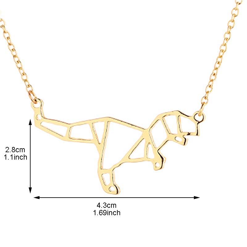 Necklace Hollow Dinosaur Necklace Jurassic Era Dinosaur Fossil Pendant Clavicle Chain