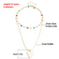 Jewelry color mini love crystal stacked necklace female clavicle chain sweet niche personality necklace