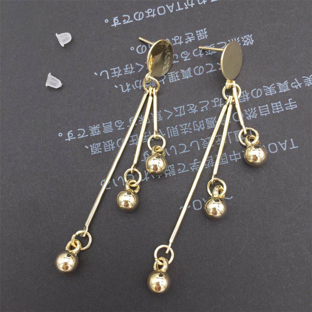 Popular Jewelry Long and Short Round Bead Pendant Earrings Stud Earrings Earrings