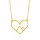 Explosive jewelry simple love peach heart hollow mountain necklace empty peach heart mountain pendant clavicle chain