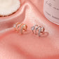 Personality simple ins three-layer ear clip temperament inlaid with zircon no earring earrings ear bone clip female