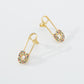 ZE56 Earrings Copper Zircon Brooch Shell Multi-Element Earrings Simple Commuting Stud Earrings Women