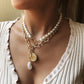 N7626 Popular Necklace Female Fashion Versatile Alloy Necklace Creative Bohemia Coin Pendant