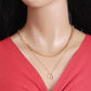Necklace female clavicle chain niche trendy ins simple cold hip-hop padlock double-layer set chain bouncy di net red accessories