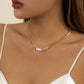 Jewelry Retro Simple Metal Drip Oil Pendant Necklace Hip Hop Geometric Chain Single Layer Necklace Female