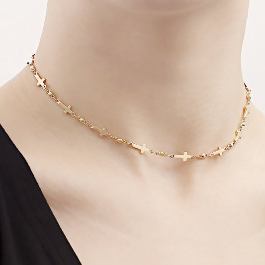 Jewelry ins simple Easter cross necklace necklace female hot girl accessories