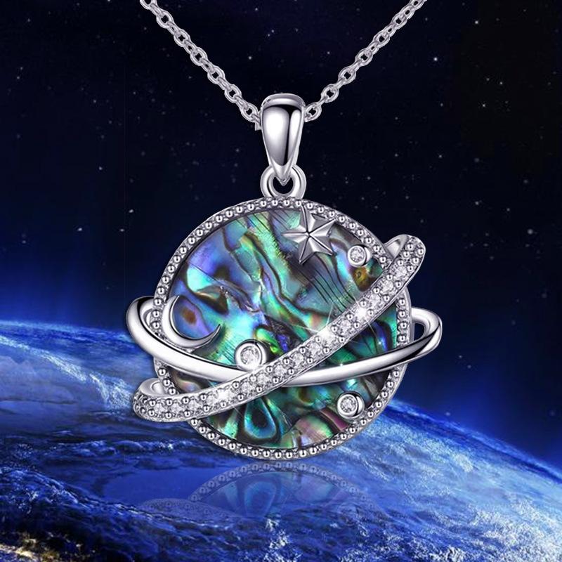 Jewelry Magic Planet Shell Pieces Sun Moon Pendant Necklace Women's Fashion Starry Sky Series Jewelry