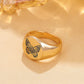ins simple butterfly ring retro fashion niche engraving printing butterfly index finger ring temperament ring
