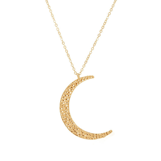 Jewelry Fashion Exaggerated Crescent Pendant Necklace Women's Single Layer Necklace Sweater Chain