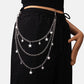 Versatile five-pointed star pendant chain trend hip-hop men and women jeans waist chain fashion ins accessories