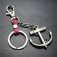 Sailing diary, big anchor, alloy key chain, leather middleware, accessories, key ring, bag, pendant