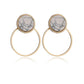 Fashion Simple Geometric Stud Earrings Women Marble Pattern Turquoise Earrings Earrings