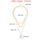 Jewelry multi-element protein bead crystal pendant necklace fashion three-to-one chain water drop necklace