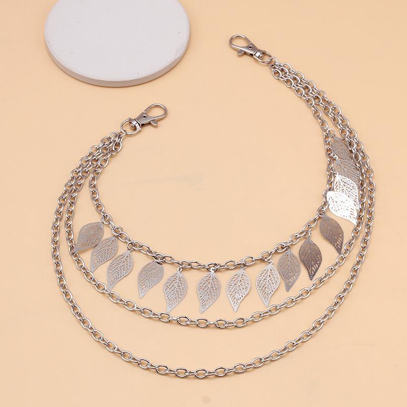 Hollow Leaf Chain Fashion Trend Body Chain Waist Chain Women Jeans Chain