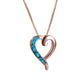 International Station Fashion Ins Opal Simple Love Pendant Necklace Female Head Jewelry