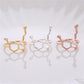 Explosive Nurse Doctor Chemical Molecular Ring Personality Simple Geometric Electroplating Alloy Women's Jewelry