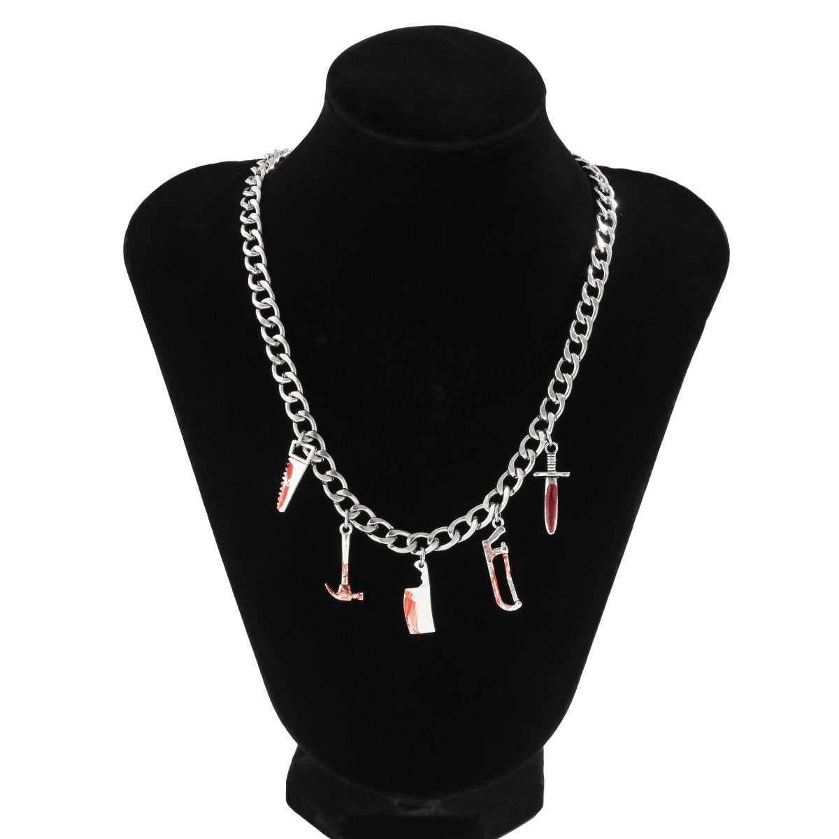Jewelry Gothic Dagger Ax Pendant Sweater Necklace Punk Halloween Funny Necklace Female