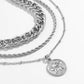 Jewelry Hip Hop Retro Metal Twist Chain Necklace Simple Angel Tag Clavicle Necklace Female