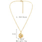 Fashion simple ladies metal hollow moon sun full diamond pendant necklace choker clavicle chain