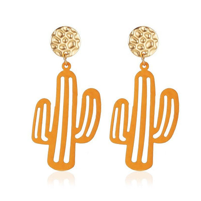 Popular Earrings Temperament Net Red Cute Cactus Earrings Harajuku Personality Exaggerated Cartoon Earrings Female