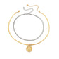 Jewelry Creative Portrait Retro Three-dimensional Necklace Simple Contrasting Color Double Snake Bone Chain Necklace Female