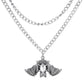 Creative multi-layer bat necklace Halloween gift gothic retro clavicle chain funny exaggerated accessories