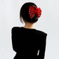 F5263 French autumn and winter velvet pearl hair clip creative fashion sweet age reduction creative bow ponytail clip