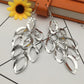 Three-dimensional Oval Hollow Hoop Earrings Long Women's Earrings Jewelry