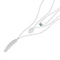 Women's Necklace Multilayer Jewelry Fashion Versatile Turquoise Leaves Handmade Beaded Feather Pendant Necklace