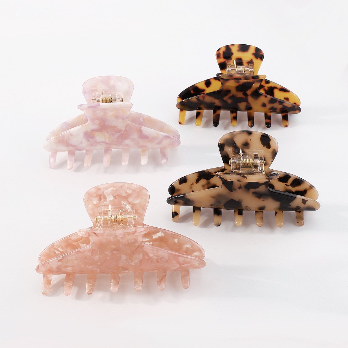 F428 Internet celebrity simple and gentle shark hair clip female personality plate fashion lazy hair accessories back head clip