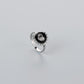 Fashion simple personality stainless steel drop oil love ring coin shield open ring live mouth ring versatile