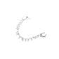 Personalized creative punk earrings geometric rhombus tassel chain earrings nose clip