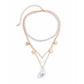 Jewelry Temperament Imitation Pearl Geometric Tassel Multilayer Necklace Versatile Simple Water Drop Pendant Necklace