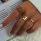 Open butterfly ring set ins punk hollow ring three-piece set personality index finger ring couple