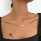 N9264 Internet celebrity butterfly necklace geometric micro-inlaid super fairy temperament necklace lady simple clavicle chain