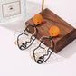Ins net red funny abstract face earrings creative niche design double-sided earrings female