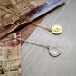 ins gold coin necklace female Elizabeth gold coin pendant coin clavicle chain jewelry