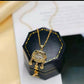 Ins tide net red Xiangyun Ruyi safety lock necklace female light luxury niche design safety lock collarbone chain