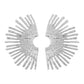 E1886 Retro Temperament Fan-shaped Earrings ZA Heavy Industry Metal Texture Fold Street Shoot Trendy Earrings Female