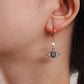 Jewelry micro-set diamond blue eyes pearl pendant earrings women's popular temperament earrings